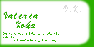 valeria koka business card